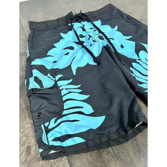 Hawaii Five 0 Surf Co Men's Size M Unisex Colorful Flower Swimming Trunks - Picture 2 of 11